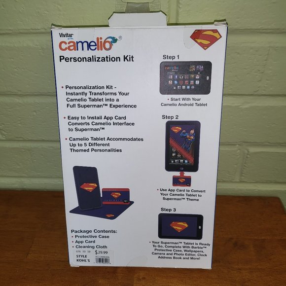 Superman Camelio Personalization Kit tablet protective shock proof case BLUE T5 - Picture 2 of 4